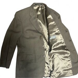 Marks & Spencer St‎ Michael Wool Herringbone Sport Coat Brown 42R Made in Israel